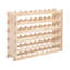 Support à vin modulaire empilable de 54 bouteilles pour la salle à manger de la cuisine de bar, planche de pin rayonnée blanche à surface lisse, facile à assembler, garde un bon cube de rangement, salle à manger idéale