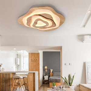 Girst Wood LED Flush Mount