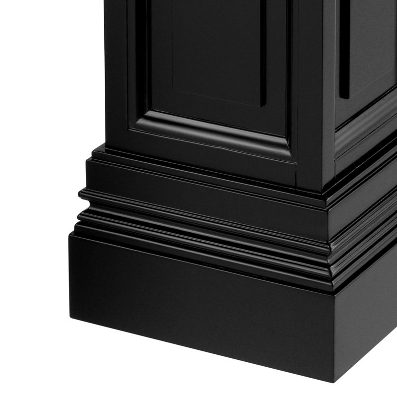 Salvatore Square Pedestal Plant Stand, Black, 39.37" H x 12.99" L x 12.99" D