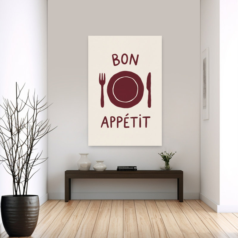 «Rustic Bon Appactit repas», impression d'art mural, 60" H x 40" W