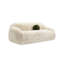 Canapé moderne Dera, coussin vert olive, fausse fourrure beige sable, 84 po-130982833
