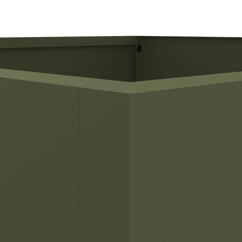 Planter Steel, 75cm H x 52cm W x 48cm D, Green