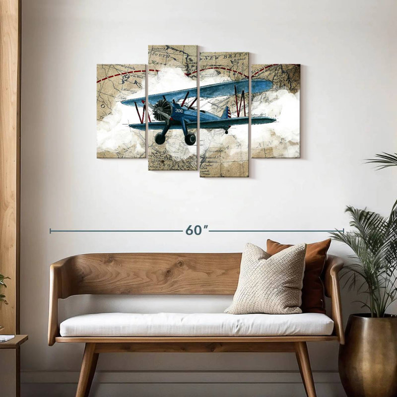 Mehar Biplane I, 27" H x 43" W