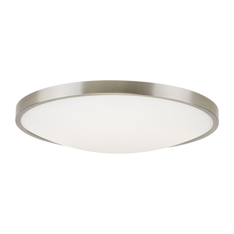 Vance 1 - Light LED Flush Mount, Satin Nickel