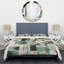 Ensemble de housse de couette vert et noir Minimalisme Quiet Profondeurs I - Minimalisme abstrait-107146579