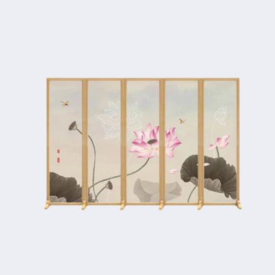 Modern Lotus Foldable Screen