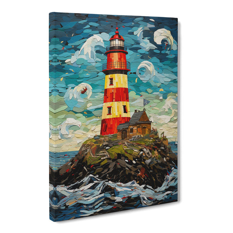 Lighthouse Dadaism No.2 - Wrapped Canvas, 50cm H x 35cm W x 3cm D