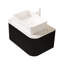 Meuble-lavabo de salle de bain 30 po avec lavabo, meuble de rangement mural à bordures courbes et flottantes avec tiroir, lavabo rectangulaire en céramique blanche-1644552394-1644552407