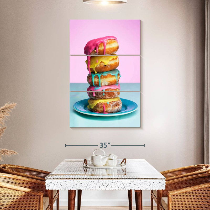 Yarlin Frosted Doughnut Stack, 50" H x 32" W