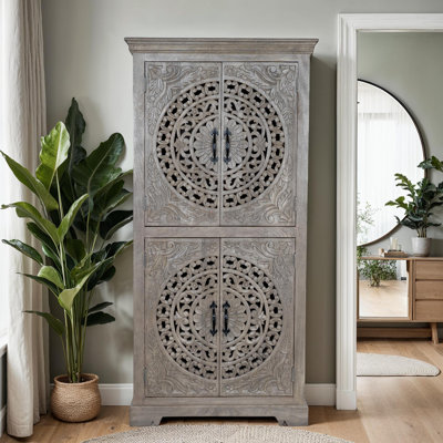 Santillanes 35.2 " W Solid Wood Armoire