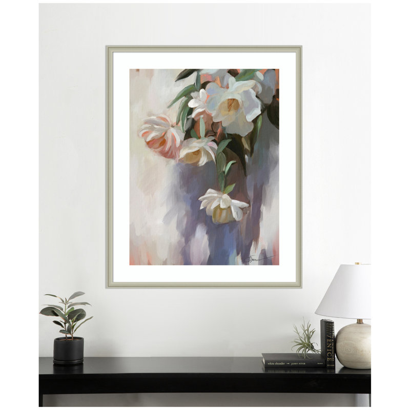«Dangle Thumb Pastel Flower Bouquet» par Mary Sparrow, reproduction d'art encadrée