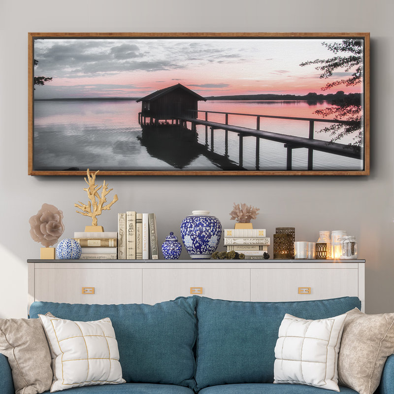 October Sunset- Framed Canvas