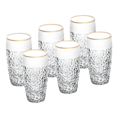 Calton 16 oz. Crystal Drinking Glass Set