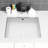 Modern White Ceramic Rectangular Bathroom Sink With Overflow - 22.37X15.73 Inch, Stain- Surface 22X15.5X7 White, Polished And Smooth