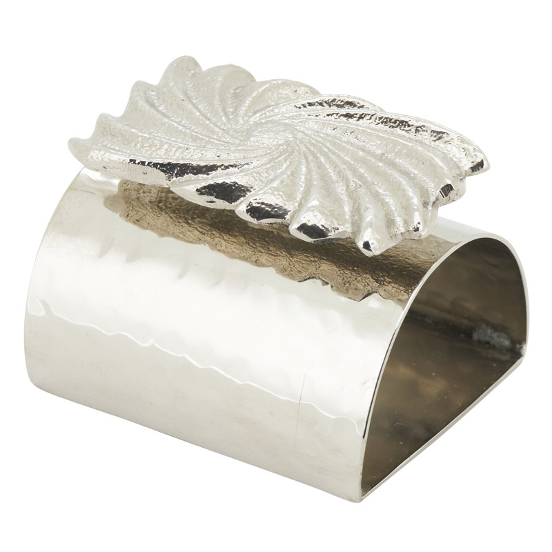 Rond de serviette martelé Spun Shine (ensemble de 4)