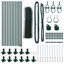 Vidaxl Fence With Posts PVC-Coated Steel-116798203-116798204