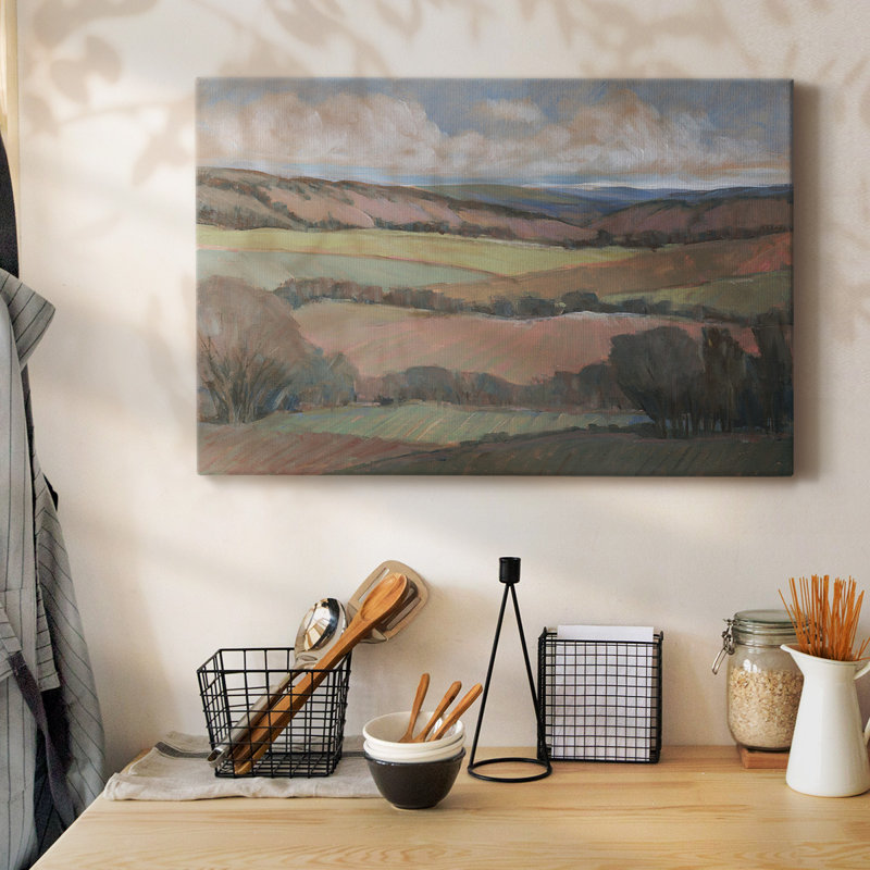 Hilly Countryside II-Toile tendue avec châssis, H 12 po x l 18 po