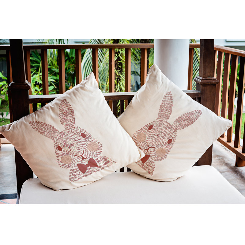 Housse et insert de coussin carré monochromes pour Pâques, Rouge myrtille, 16 po x 16 po