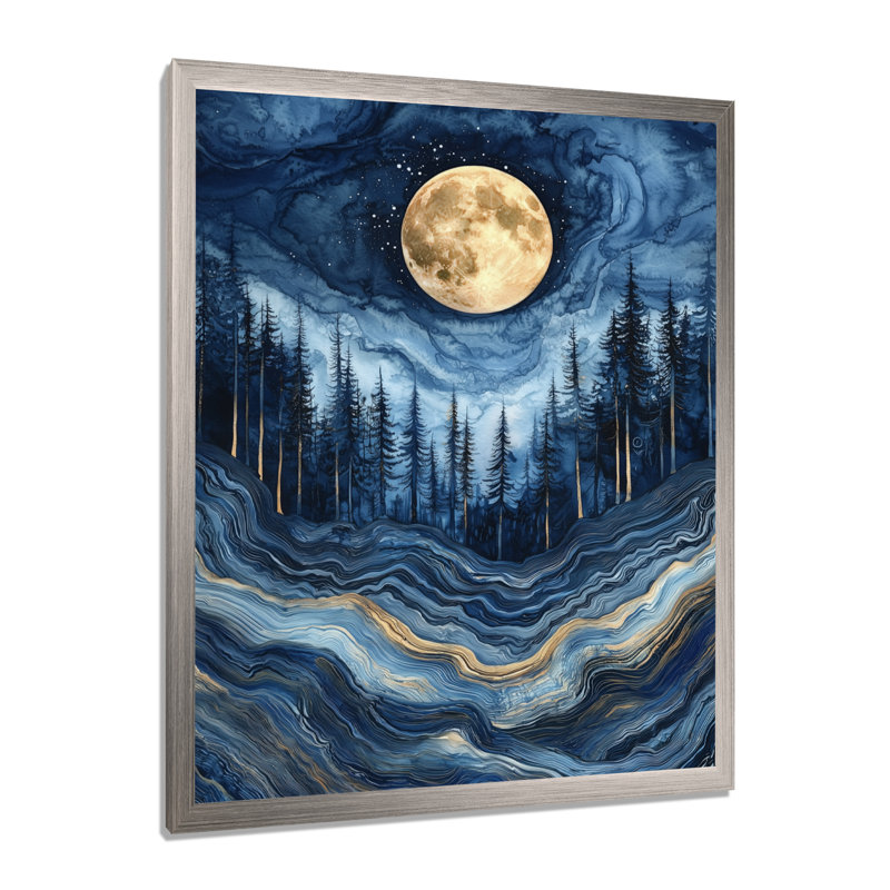 Gihan - Fantasy Wall Art Living Room, Impression d'un seul cadre photo, Argent argent, H 20 po x l 12 po