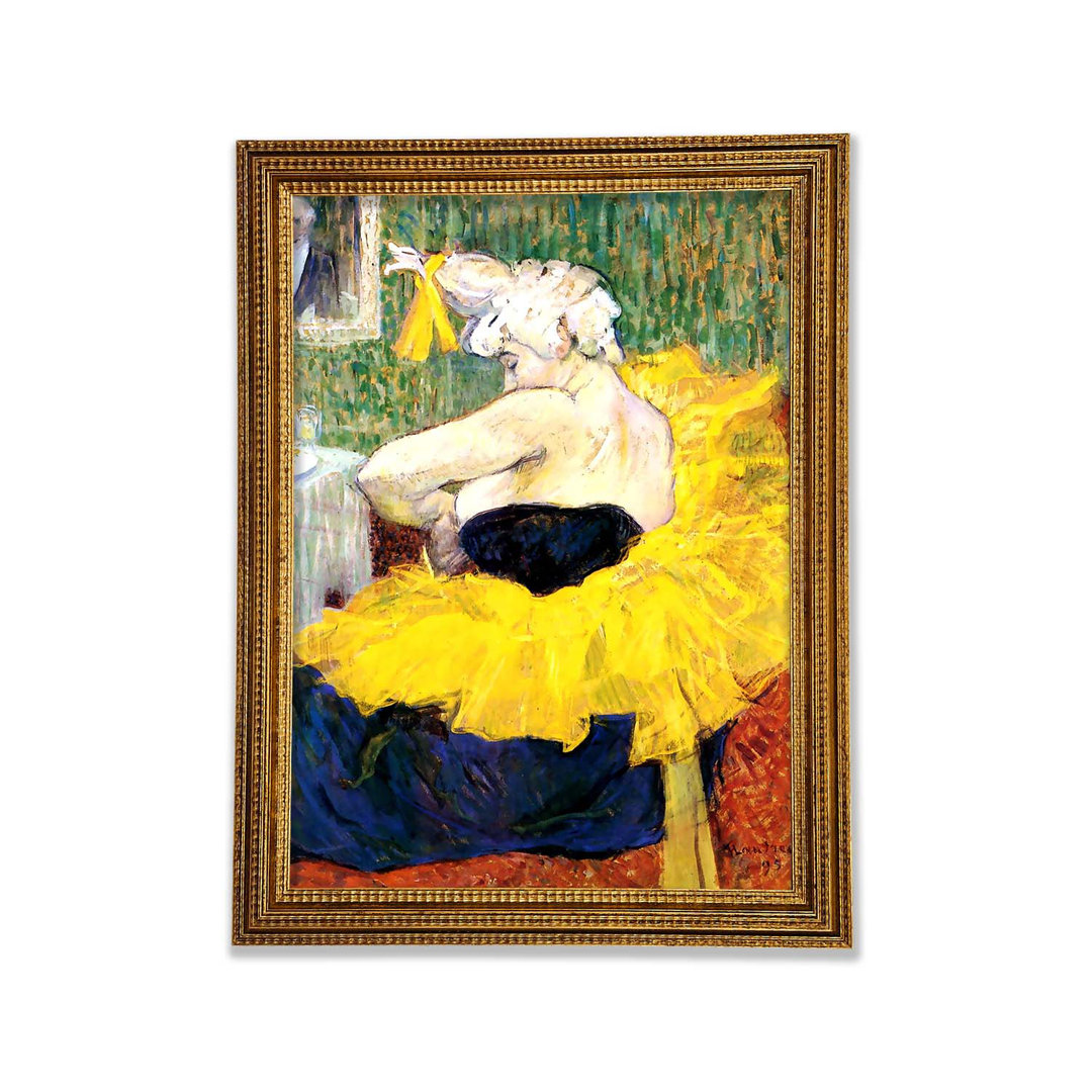 Die Clownin Cha U Kao von Toulouse Lautrec - Einzelne Bilderrahmen Kunstdrucke