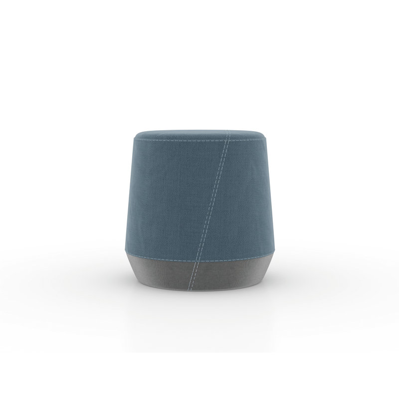Pog II Solid Accent Stool with Sturdy Design, Durable Upholstery, Multiple Sizes, Navy