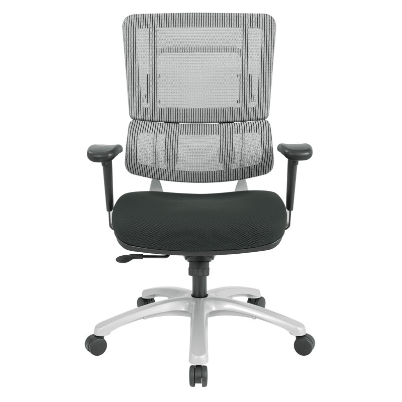 Pro-Line II Polyester Blend Task Chair, Black, Silver