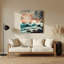 Art mural en métal beige côtier tropical du Pacifique-1281066278