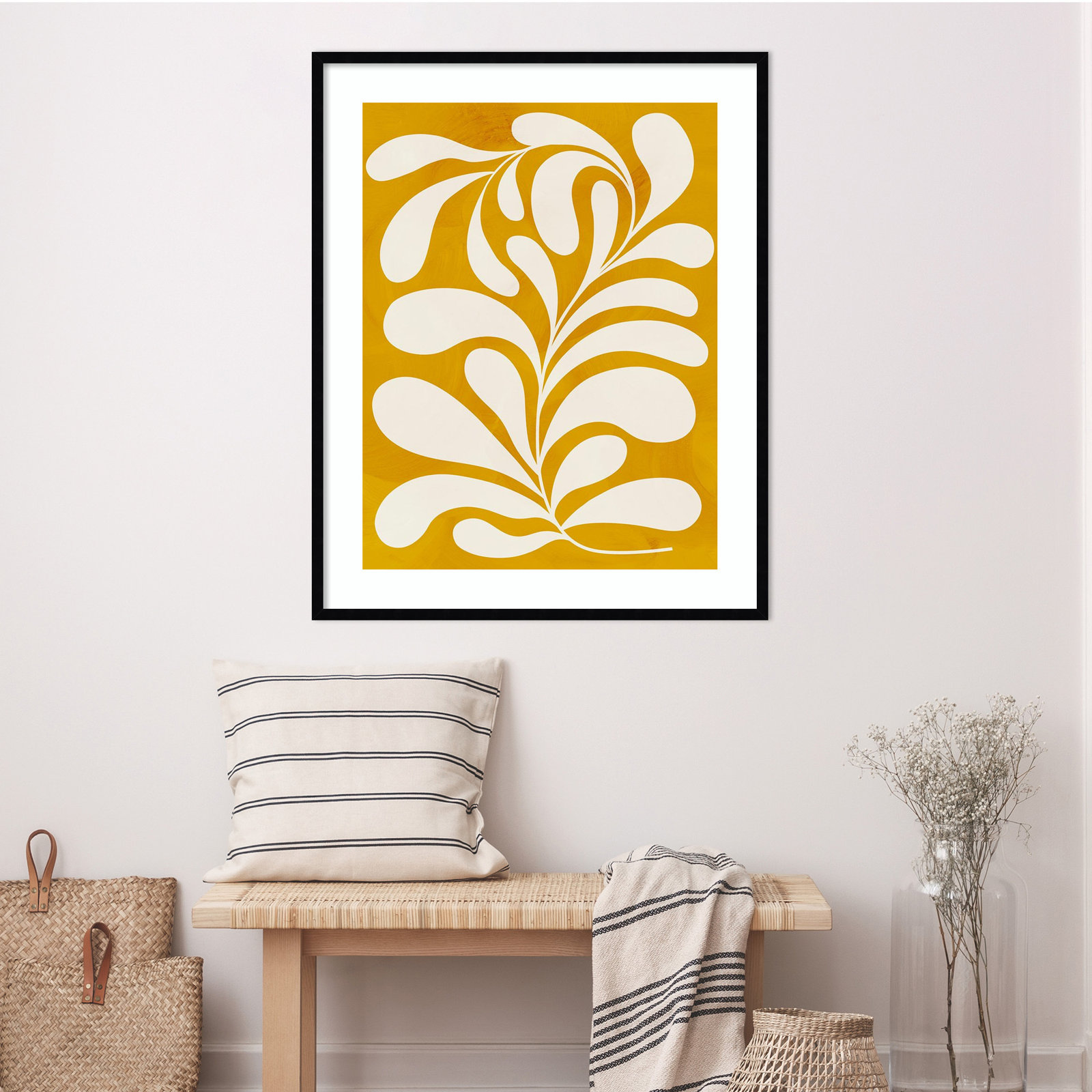 Goldenrod I by Grace Popp, Black, 41" H x 33" W x 1" D