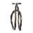 Decorative Twisted Loop Candle Holder, 11 Inch Antique Gold Aluminum