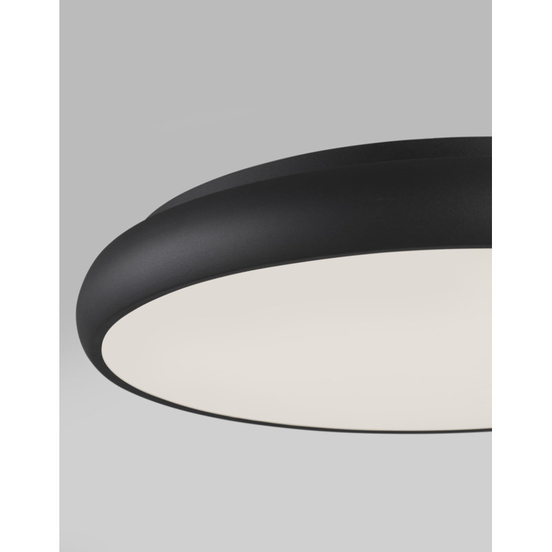 Acrylic LED Flush Mount, 9cm H x 41cm Wx 41cm D, Black