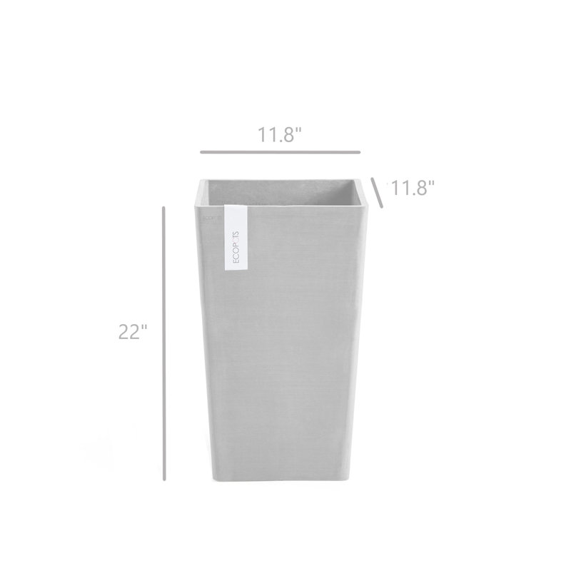 Pot Planter, White Gray