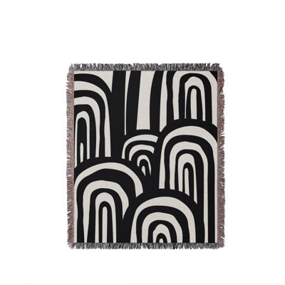 Lyno Abstract Print Cotton Throw Blanket