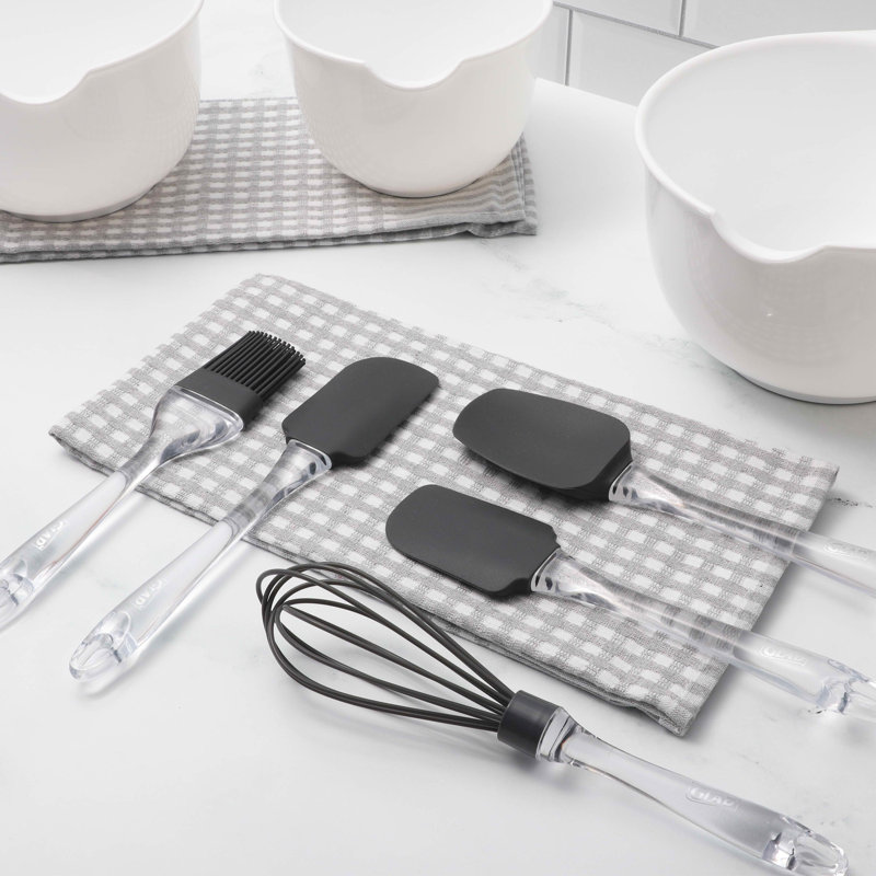 Ensemble de 12 bases de cuisson Glad en différentes couleurs, Gris / blanc