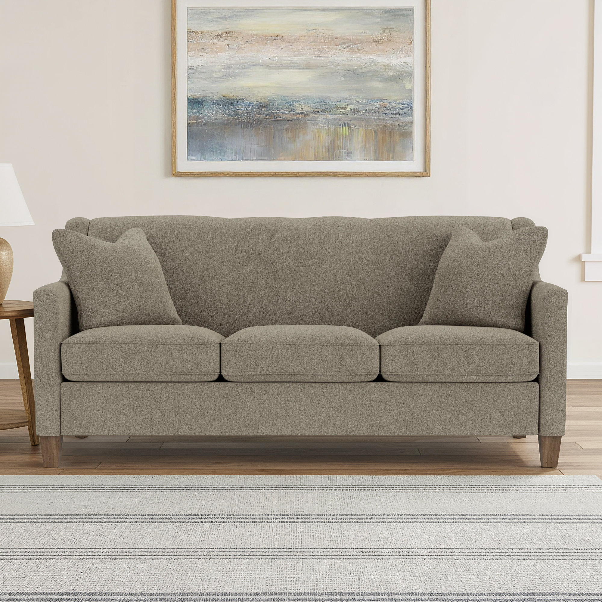 Shorecrest 78'' Upholstered Sofa, Dove 100% Polyester