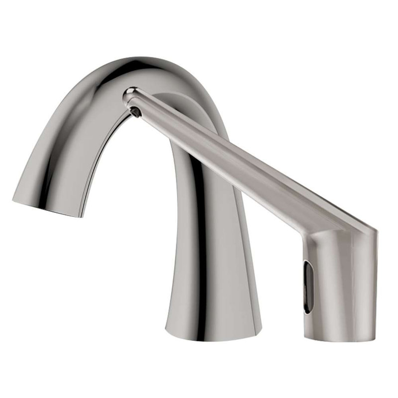Bravat Deck Mount Sensor Faucet With Automatic Soap Dispenser In Brushed Nickel