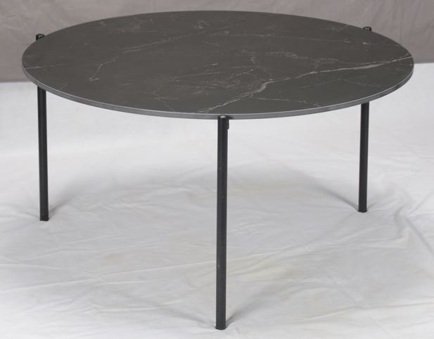 Cloverdales Three Leg Coffee Table, Silver
