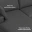 Tatum Large Deep Seater Left Sectional Sofa, L-Shaped Performance Fabric Sofa in Contemporary Style-97652081