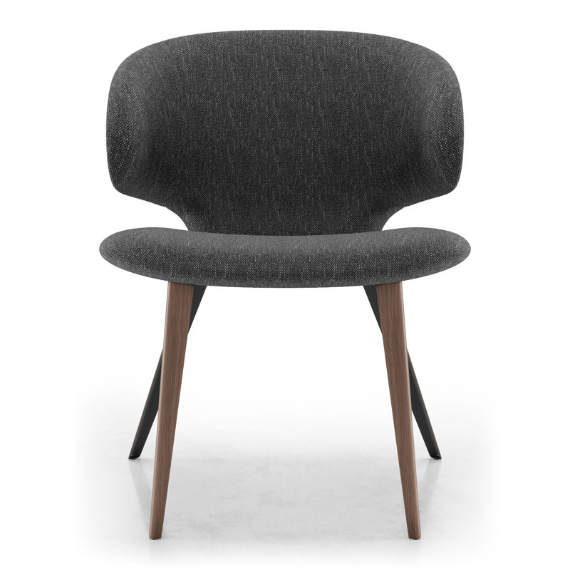 Harper Dark Shadow & Walnut Upholstered Side Chair