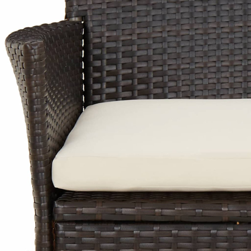 Garden Chairs with Cushions,  Brown