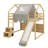 Wooden Loft Bed With House-Shaped Frame And Tent Canopy-1045072731-1045072733