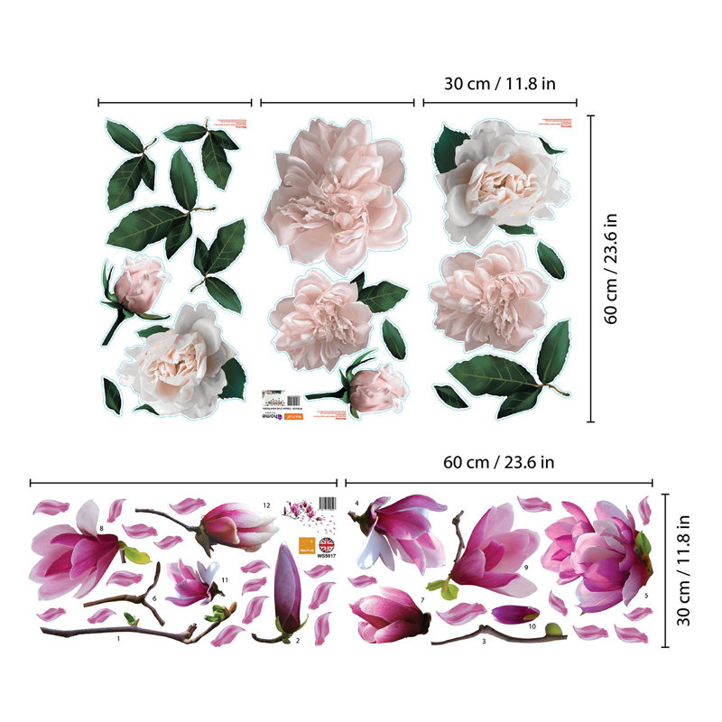 Plants & Flowers Non-Wall Damaging Wall Decal