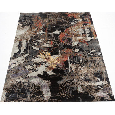 Contemporary Hand Knotted Silk Area Rug