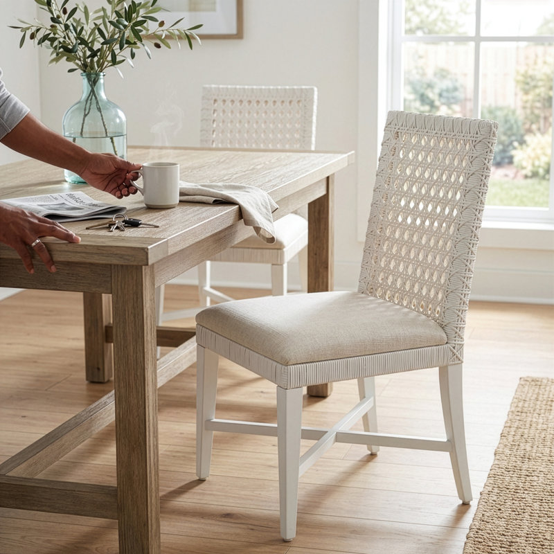 Ensemble de 2 chaises d'appoint tissées Boca