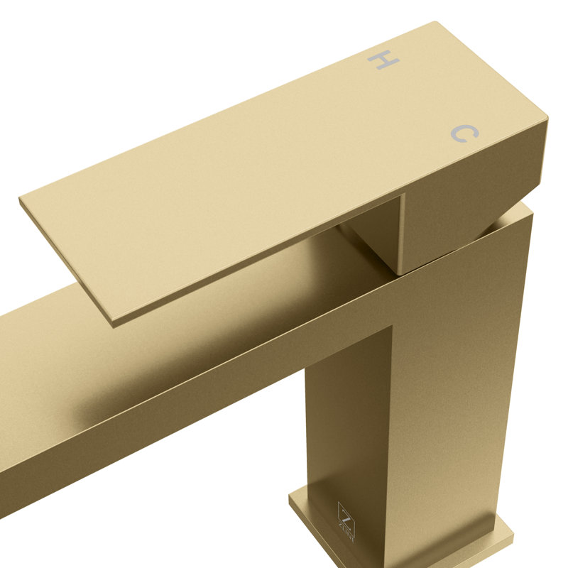 ZLINE Rubicon Modern Single Handle Bath Faucet in Matte Black, Champagne Bronze