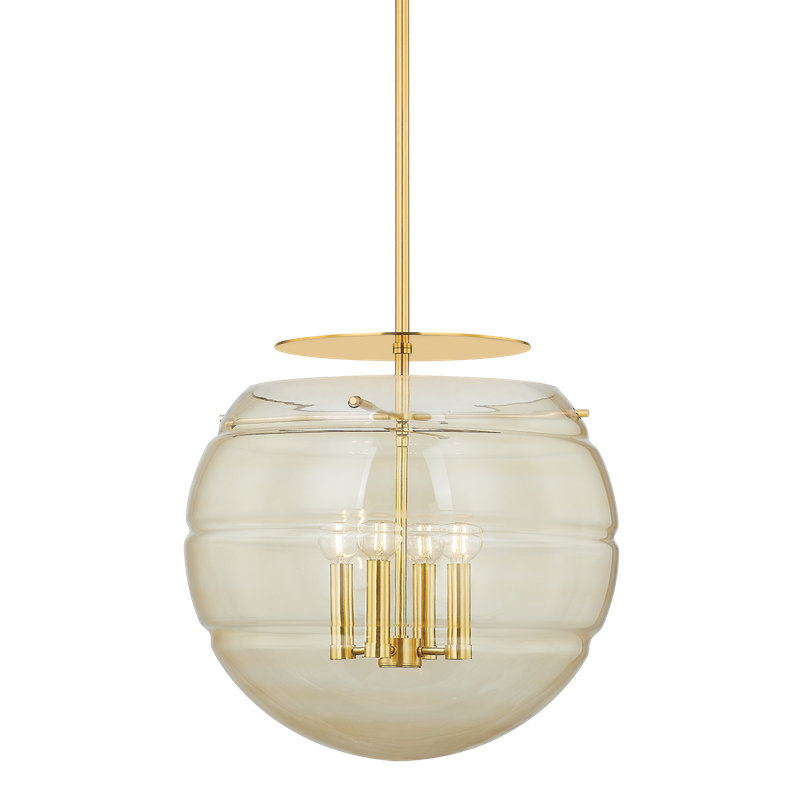 GILL PENDANT, 20" H x 19.5" W x 19.5" D
