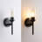 Demitri 13" 1-Light Farmhouse Industrial Metal/Glass Cylinder LED Sconce-356325564