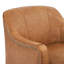 Fauteuil demi-tonneau pivotant en cuir véritable Fazio-1892877307
