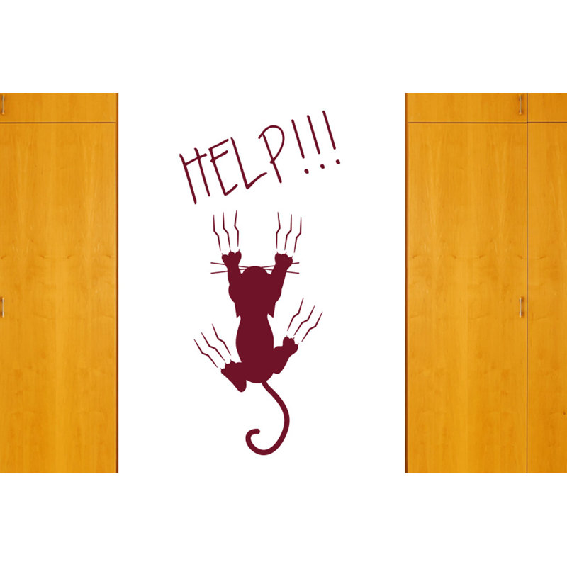 Animals Wall Decal, Medium, Burgundy