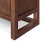 Armoire de rangement moderne Ameer avec 2 portes incrustées en rotin, des tablettes réglables et un cadre en bois massif-118226005