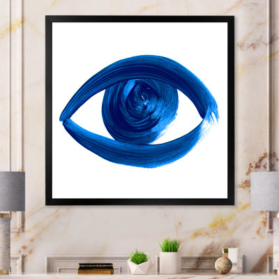 Blue Stroke Eye Element - Modern & Contemporary Canvas Wall Decor